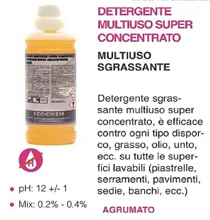 DETERGENTE SUPER CONCENTRATO HYGIEN MULTIUSO 1L 8BTXCT 33011X8