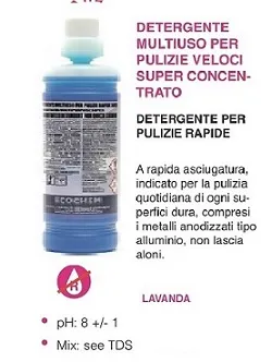 DETERGENTE SUPER CONCENTRATO MULTIUSO PULIZIE RAPID 1L BT6XCT