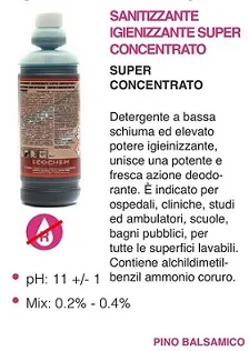DETERGENTE SUPER CONCETRATO IGIENIZZANTE PINO BALSAMICO 1LT BT6XCT