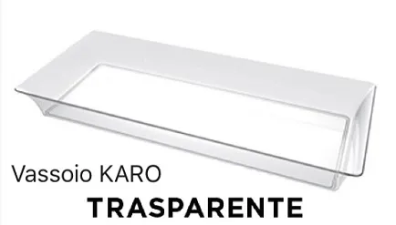 FING VASSOIO KARO 50X130MM TRASPARENTE 24PZX12CFXCT