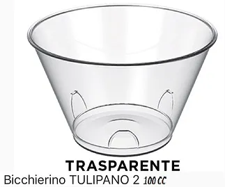 FING BICCHIERINO TULIPANO 2 100CC TRASPARENTE 24PZX12CFXCT