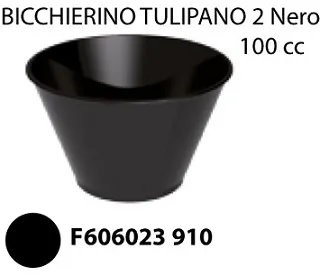 FING BICCHIERINO TULIPANO 2 100CC NERO 24PZX12CFXCT