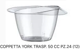 FING COPPETTA YORK 50CC TRASPARENTE 24PZX12CFXCT