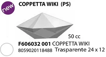 FING COPPETTA WIKI 50CC TRASPARENTE 24PZX12CFXCT
