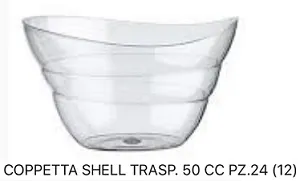 FING COPPETTA SHELL 50CC TRASPARENTE 24PZX12CFXCT