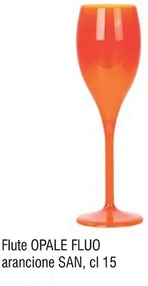 BICCHIERE FLUTE 160CC SAN ARANCIONE FLUO