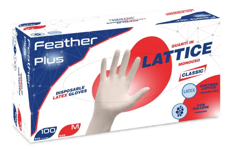 GUANTI LATTICE M FEATHER PLUS CON POLVERE 4.8GR 100PZ 10CFXCT