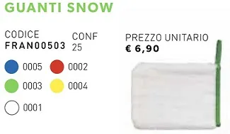 GUANTO PANNO SNOW MICROFIBRA PER PULIZIE VELOCI