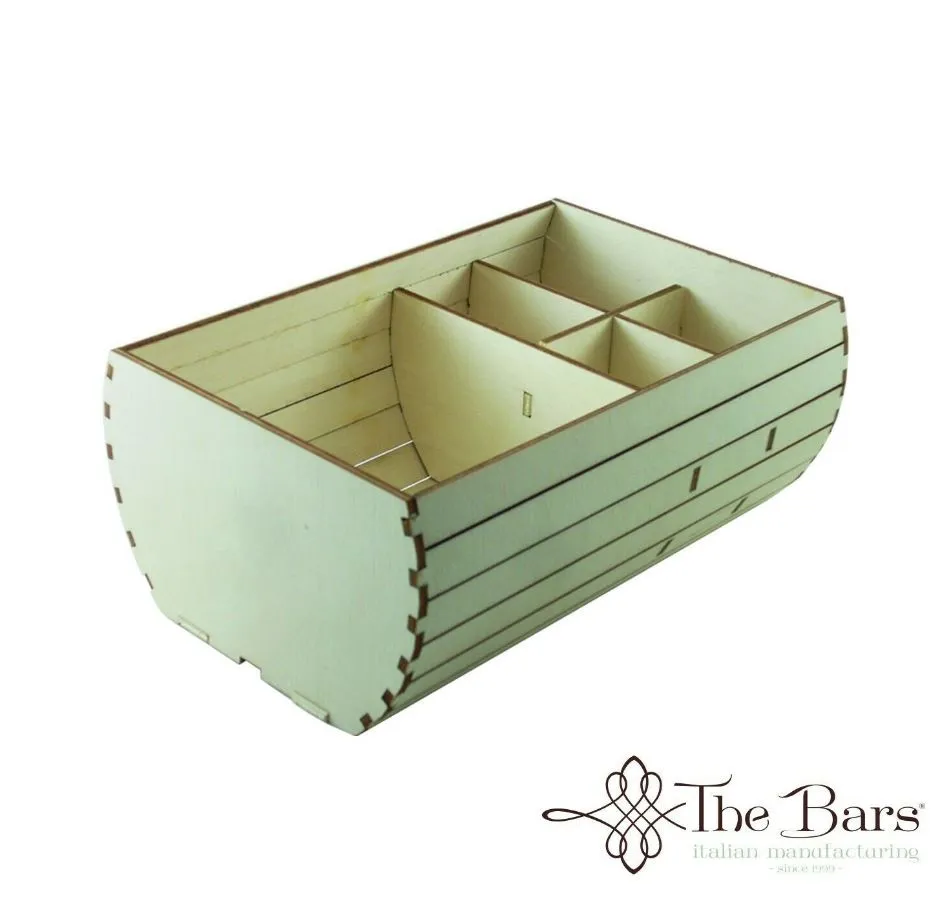 BAR ORGANISER CADDY BOTTE IN LEGNO