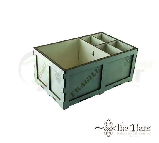 BAR ORGANISER CADDY CASSA SPEDIZIONI IN LEGNO