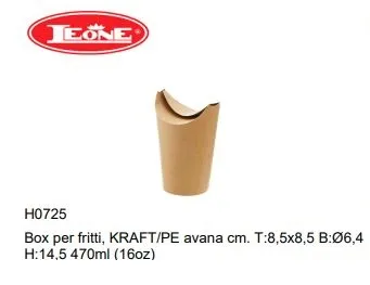 BOX PER FRITTI KRAFT/PE 8.5X8.5X14.5H 50PZXCF