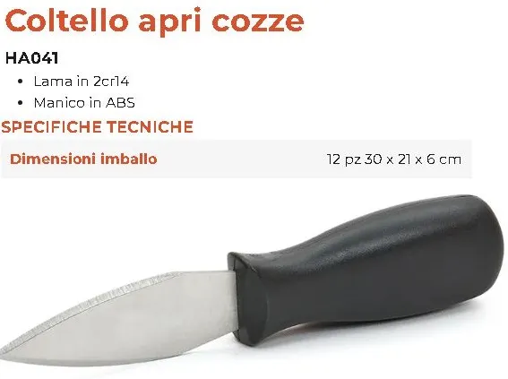 APRICOZZE 14CM C/MANICO NERO ACCIAIO