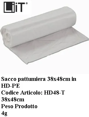 SACCO ROTOLO 38X48 TRASPARENTE 4GR 50PZX40RTXCT