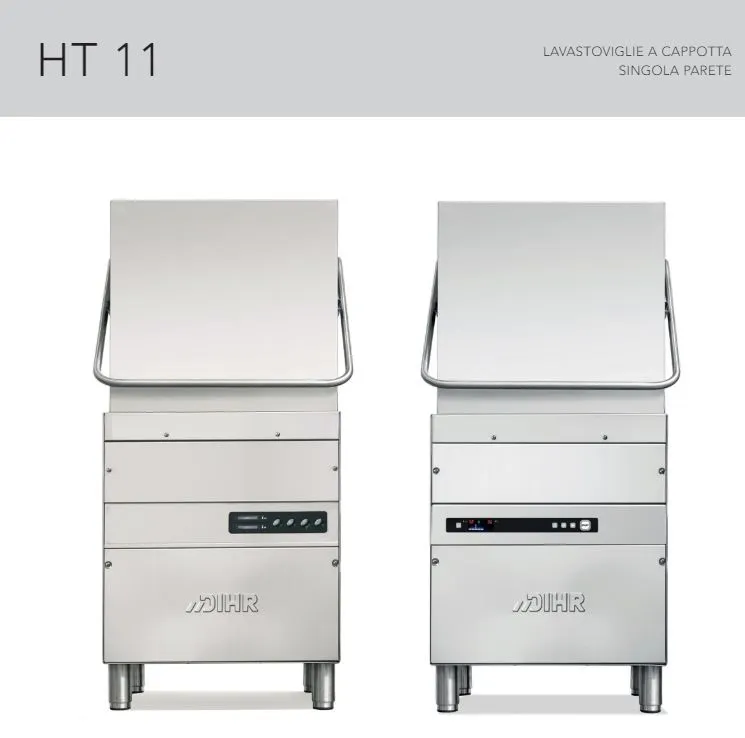 LAVASTOVIGLIE A CAPOTTA C/PANNELLO TOUCH  HT 11 ECO PS 380-400/3N/50