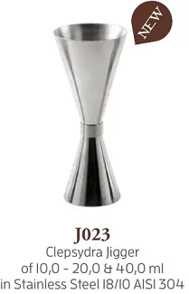 MISURINO JIGGER CLEPSYDRA 10/20/40ML