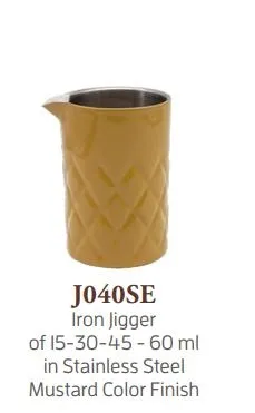 MISURINO IRON JIGGER SENAPE 15/30/45/60ML ACCIAIO