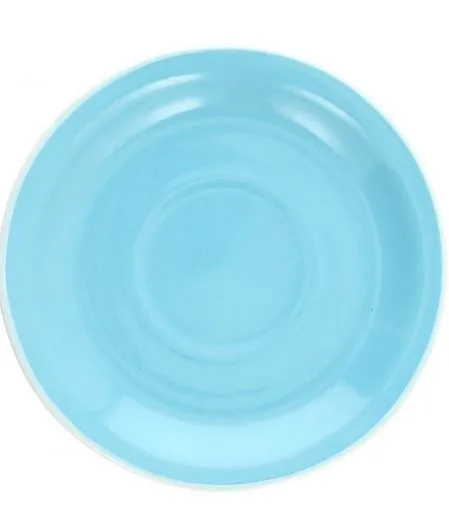 PIATTINO TAZZA THE KOLORS AZZURRO D15 PORCELLANA 12PZXCF