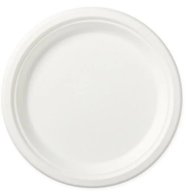 PIATTO PIANO TONDO D26 COMPOSTABILE BIANCO 125PZX4CF