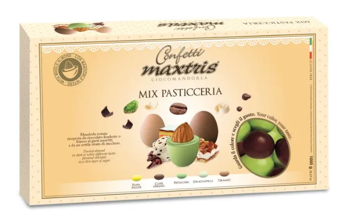 CONFETTO MAXTRIS PASTICCERIA MIX COLORI MANDORLA 5 GUSTI 1KG