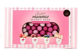 CONFETTO MAXTRIS SFUMATI ROSA MANDORLA 4 GUSTI 1KG MAXSFUR