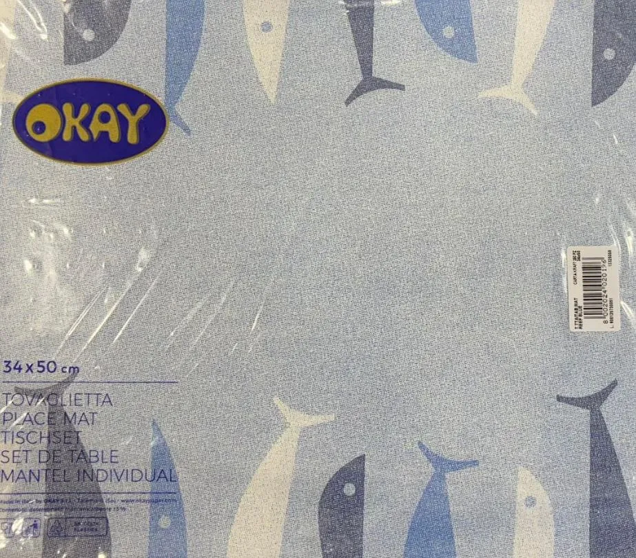 TOVAGLIETTA 34X50 CARTA TOP LINE REEF BLUE OKAY 250PZX6CFXCT