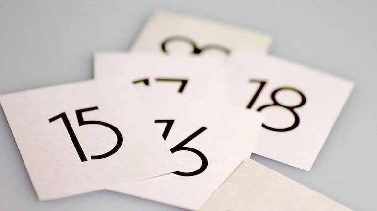 NUMERI X SEGNA TAVOLI MODA DA 21 A 30