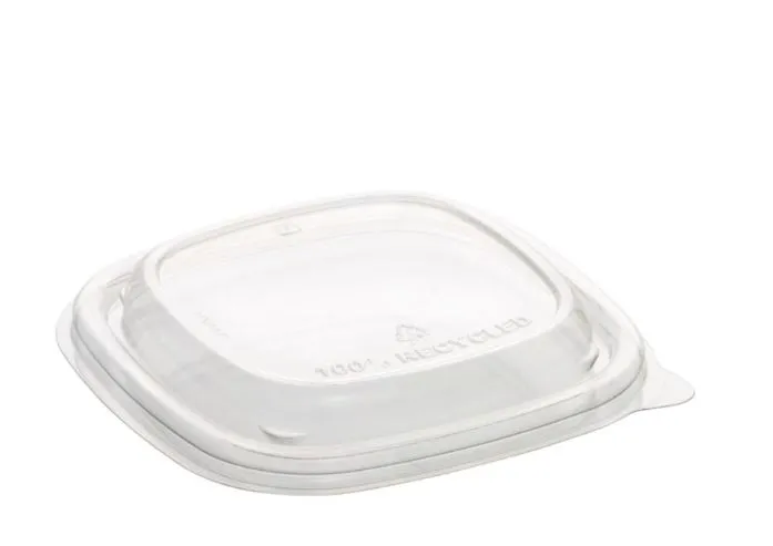COPERCHIO INSALATIERA 600ML KRAFT QUADRATA CM13X13X1.8 RPET TRASPARENTE 50PZX6CF