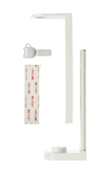 STAFFA SUPPORTO FLACONE ANTIEFRAZIONE ABS BIANCO BIADESIVO 20PZXCT