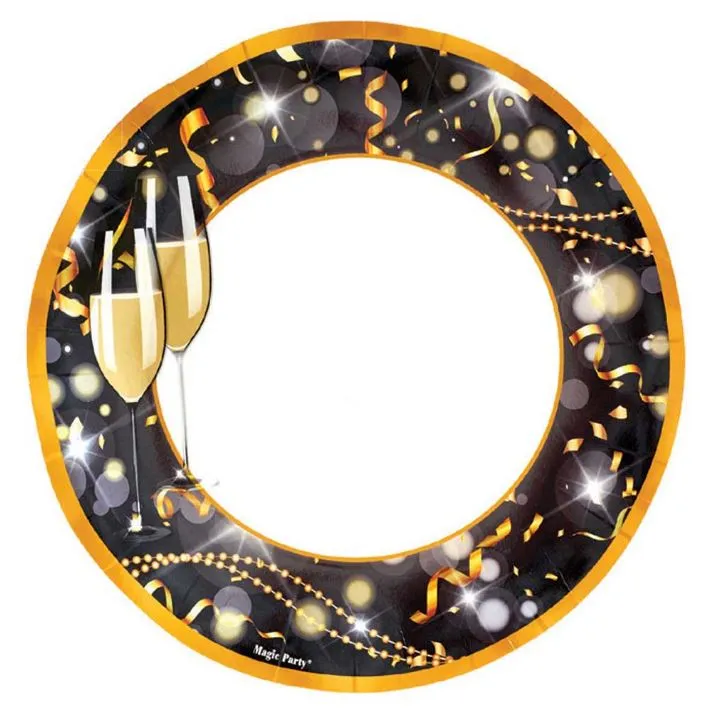 PIATTO PIANO PARTY CHIC D.27 IN CARTA 10PZXCF