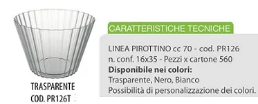 FING PIROTTINO 70CL TRASPARENTE 35PZX16CF