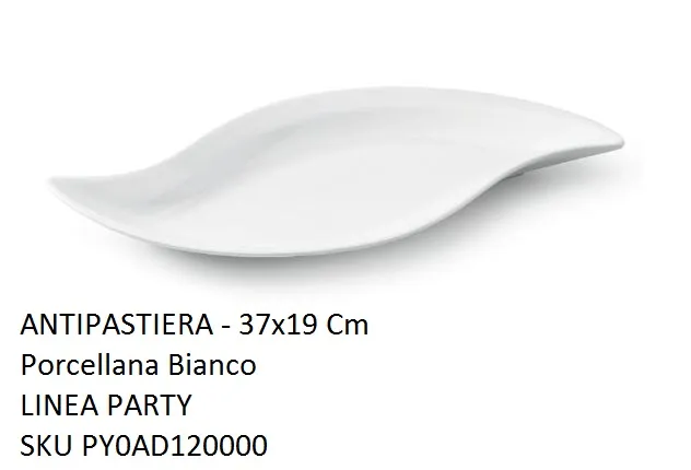 ANTIPASTIERA PARTY CM37X19 PORCELLANA BIANCA 6PZXCF