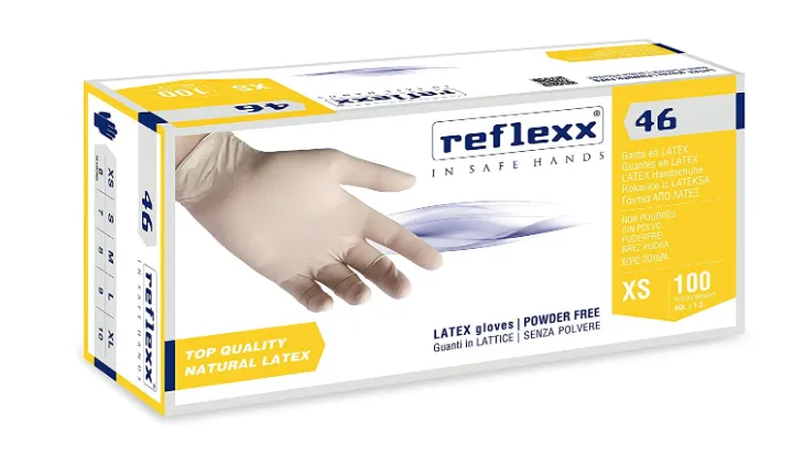 GUANTI LATTICE XS REFLEXX 46 SENZA POLVERE 5.7GR 100PZ 10CFXCT
