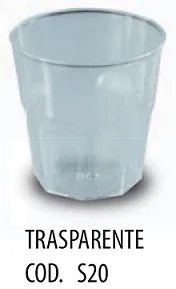 BICCHIERE OTTAGONALE SHOT TEQUILA 20CC PS TRASPARENTE 50PZX40CF