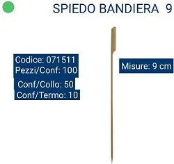 SPIEDO SPADA BAMBOO 9CM 100PZX100CF PSK009B