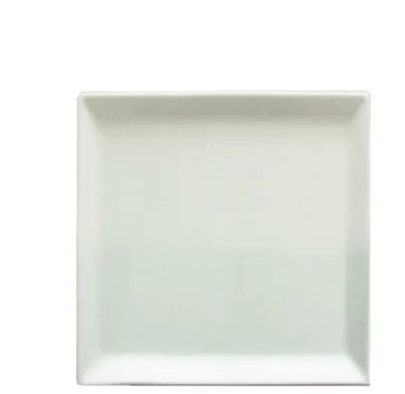PIATTO PIANO QUADRO SHOW PLATE CM13.5X13.5 MELAMINA BIANCO 12PZXCT