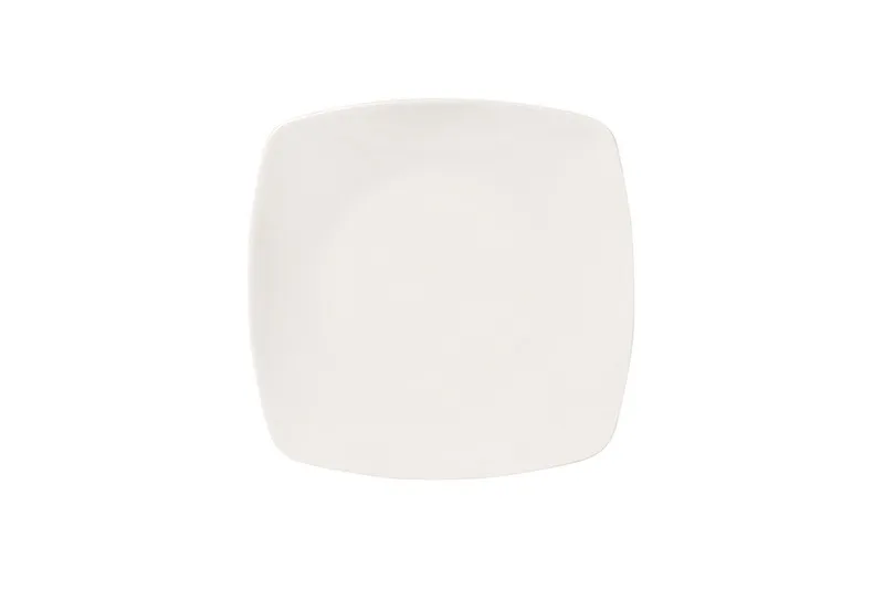 PIATTO PIANO QUADRO 25X25 PORCELLANA BIANCO 12PZXCF