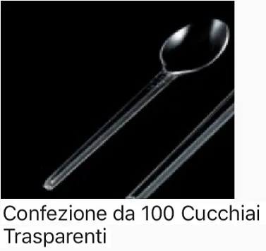 CUCCHIAINO DESSERT CM12.6 TRASPARENTE 100PZX10CFXCT
