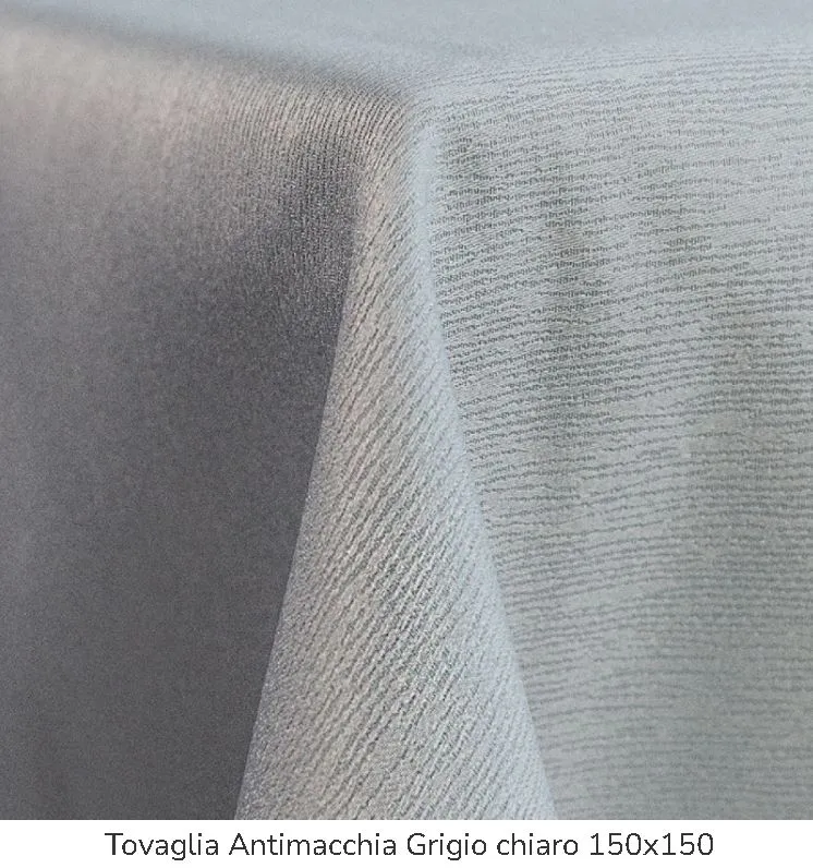 TOVAGLIA 150X150 TIZZY STOFFEE ANTIMACCHIA GRIGIO POLIESTERE 12PZXCT