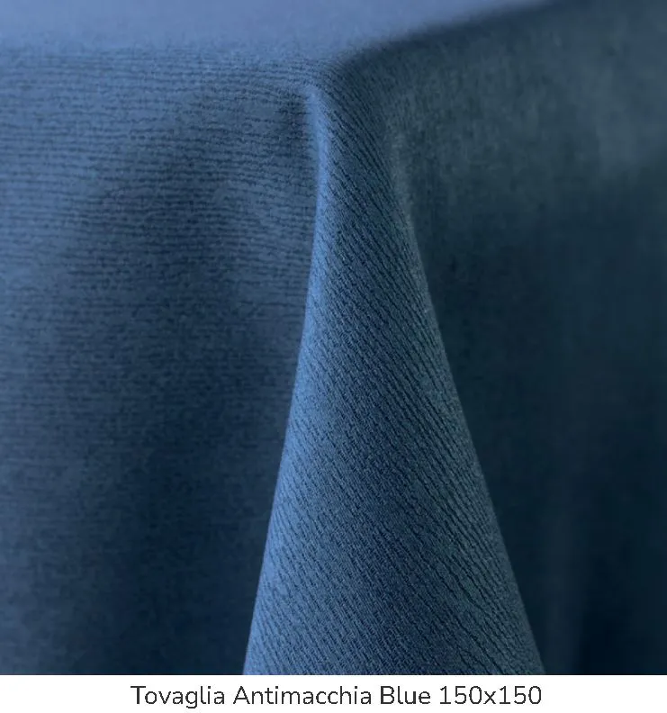 TOVAGLIA 150X150 TIZZY STOFFEE ANTIMACCHIA BLU 12PZXCT