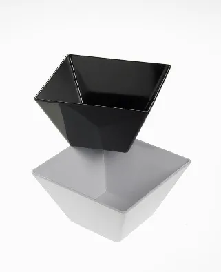 INSALATIERA DIAMANTE CM24X24 H13 MELAMINA NERA