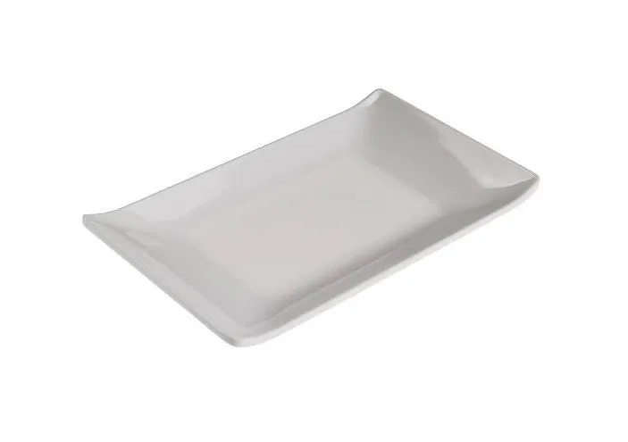 PIATTO RETTANGOLARE CM23X14X2.6H MELAMINA BIANCO
