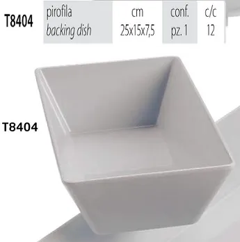 PIROFILA VASSOIO CM25X15 H7.5 MELAMINA BIANCA