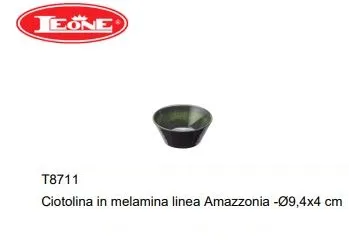 COPPETTA TONDA LINEA AMAZZONIA D9.4 H4 MELAMINA NERA