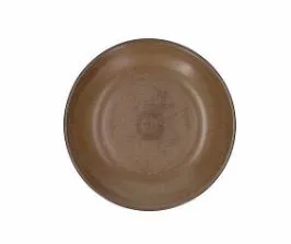 PIATTO PANE CM 16 TERRACOTTA BROWN BISCUIT  6PZXCF PORCELLANA