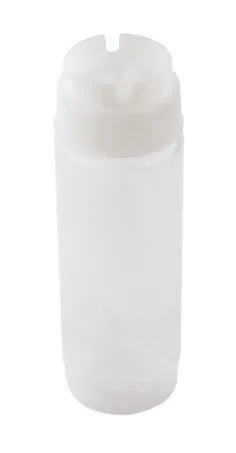 DOSATORE IN PLASTICA SQUEEZE 355ML TAPPO A VALVOLA TRASPARENTE 12PZXCT