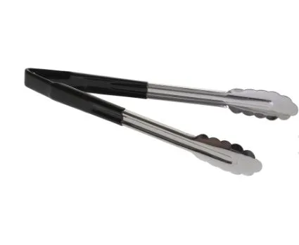 MOLLA A SERVIRE C/IMPUGNATURA NERA ANTISCIVOLO 41.5CM ACCIAIO