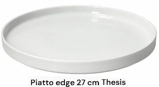 PIATTO PIANO EDGE THESIS  D27 PORCELLANA BIANCO 6PZXCF
