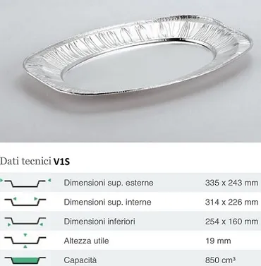 VASSOIO ALLUMINIO V1 10PZX10CF 0V1P