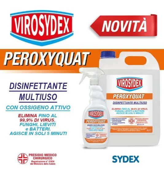 DETERGENTE VIROSYDEX PEROXYQUAT MULTIUSO DISINFETTANTE 5L CON OSS.ATTIVO