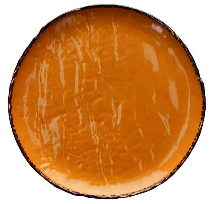 PIATTO PIANO TONDO VULCANIA VEGGIE D26 PORCELLANA GIALLO 3PZXCF